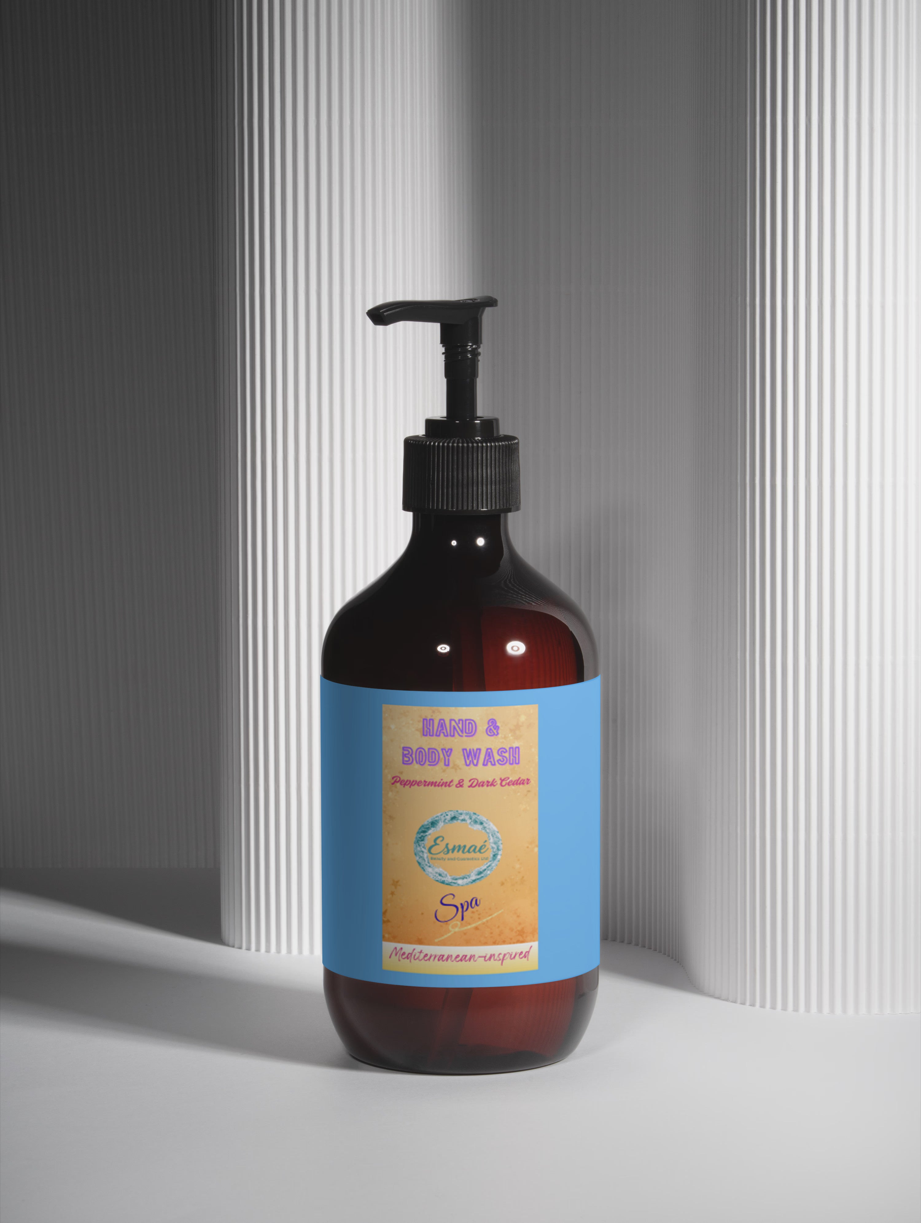 Hand & Body Wash, Peppermint & Dark Cedar